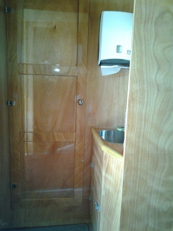 Of course we do have a bathroom on board!